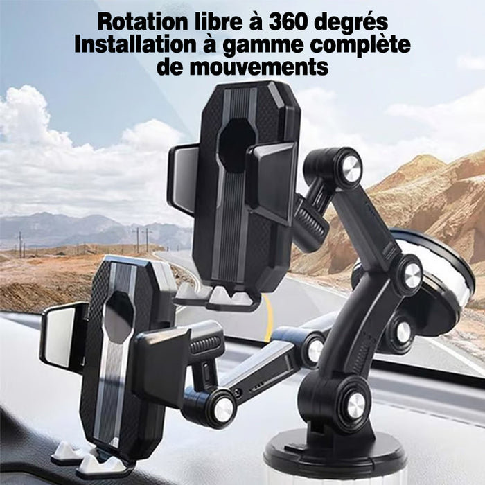 Support de téléphone portable à super ventouse empilable pour voiture