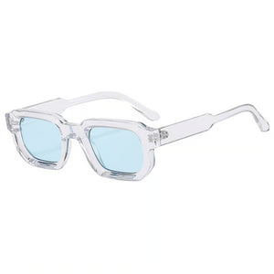 Lunettes de soleil vintage à monture rectangulaire pour hommes et femmes