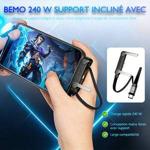 Un câble de charge révolutionnaire avec support intégré