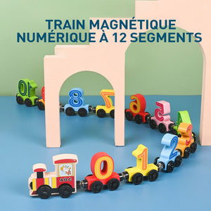 Jouet train magnétique en bois