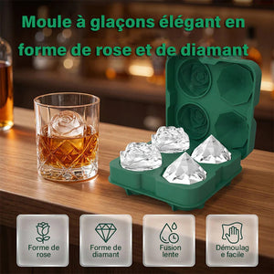 Bac à glaçons en silicone à démoulage facile