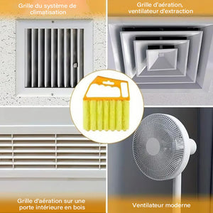Brosse de nettoyage lavable multi-usages – Stores, grilles de climatisation et rails de fenêtres