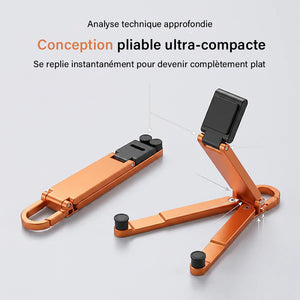 Mini porte-clés support de téléphone en aluminium – Support de bureau pliable