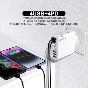 Chargeur rapide USB étanche 8 en 1