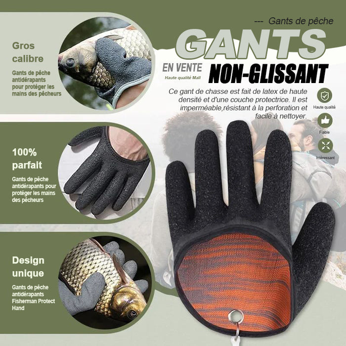 Gants de pêche antidérapants, protection des mains pour attraper du poisson