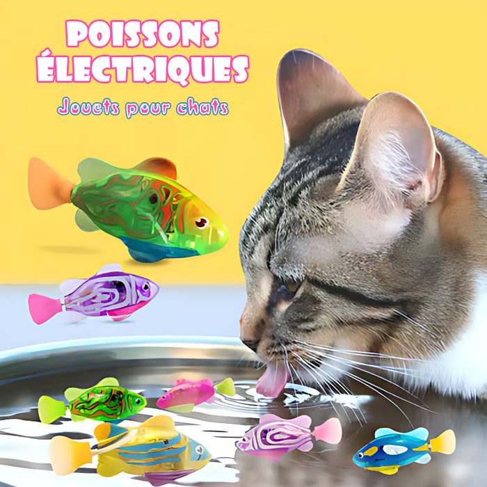 Jouet électrique en forme de poisson pour chat