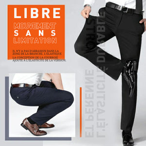 Pantalon classique à haute élasticité pour hommes