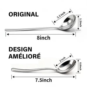 Ensemble de 4 ou 6 cuillères à soupe en acier inoxydable