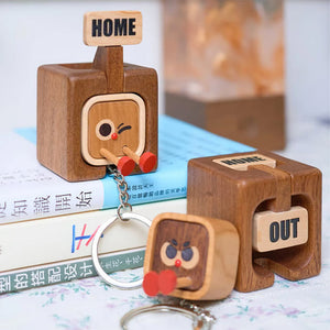 Porte-clés en bois massif