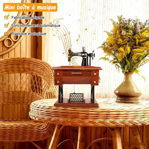 Boîte à musique au design de machine à coudre vintage🎶