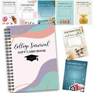 Carnet de cartes-cadeaux pour la survie à l'université
