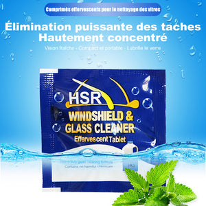 Nettoyant effervescent pour vitres de voitures