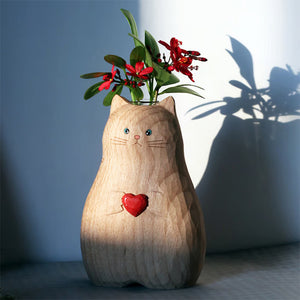 Vase chat fait main