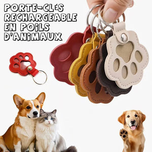 🐾Porte-clés en cuir en forme de patte d'animal