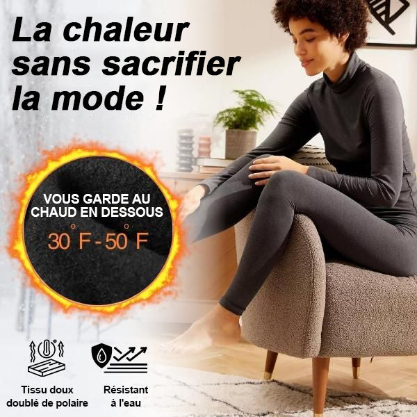 Legging d'hiver en tissu thermique