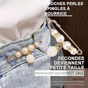 Pince décorative pour vêtements avec broche en perles