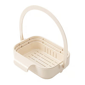 Panier d'égouttage télescopique, pliable et suspendable