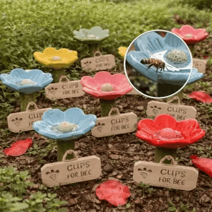 Abreuvoir en résine pour papillons et abeilles : station d'hydratation colorée pour pollinisateurs