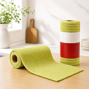 Rouleau de chiffons de nettoyage en microfibre réutilisables