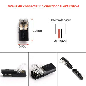 Connecteur enfichable de fil avec boucle de verrouillage