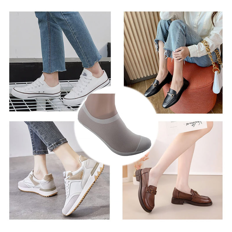 7 Paires De Chaussettes Invisibles Femme - Antidérapantes Et Respirantes - Taille 35-38