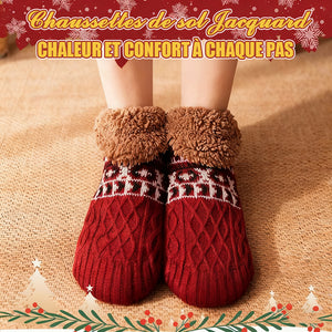 🧦 Chaussettes de sol Jacquard – Une chaleur douillette à chaque pas