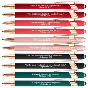 Stylos de versets bibliques Premium Comfort – 10 unités