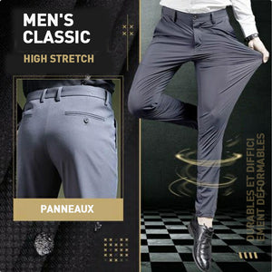 Pantalon classique à haute élasticité pour hommes