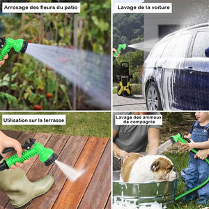 💦Tuyau magique avec 7 fonctions de pistolet pulvérisateur
