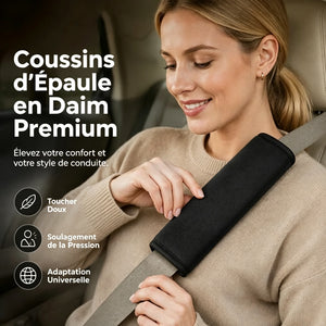 Housse de protection universelle en suédine pour ceinture de sécurité de voiture – Coussinet de rembourrage allongé
