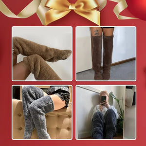💕Chaussettes hautes en polaire veloutée pour Noël❄️🎅
