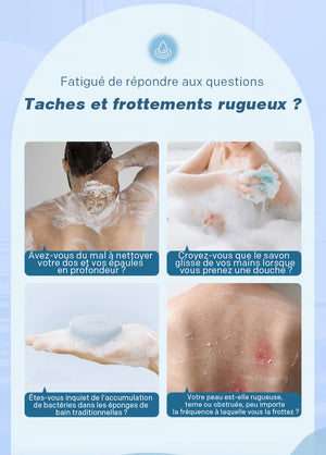 Brosse de Ceinture de Bain en Silicone à Exfoliant