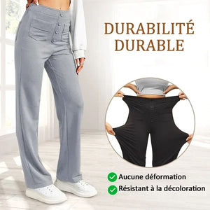 Pantalon haute stretch multipoches