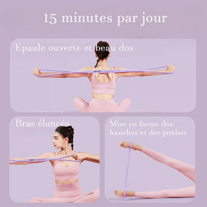 💥🔥Bande de résistance fitness en forme de 8