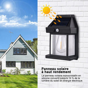 Applique murale solaire en tungstène pour l'extérieur