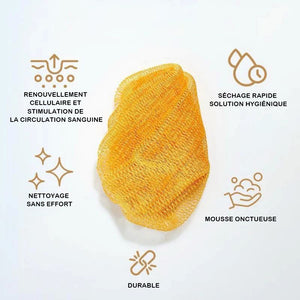 Serviette de bain africaine en maille exfoliante à haute élasticité