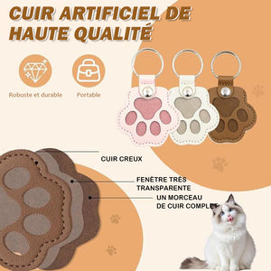 🐾Porte-clés en cuir en forme de patte d'animal