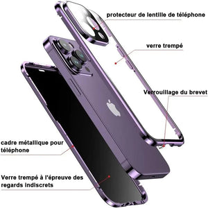 Coque de protection de confidentialité magnétique pour iPhone