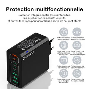 Chargeur rapide USB étanche 8 en 1