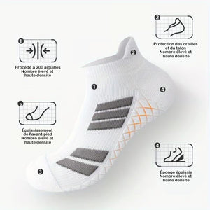 Chaussettes de sport basses respirantes et anti-transpiration pour hommes