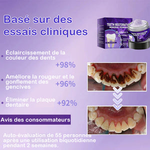 Poudre minérale pour restauration dentaire