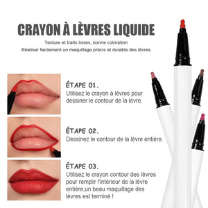 🔥 Crayon à lèvres liquide antiadhésif imperméable 4 couleurs🔥