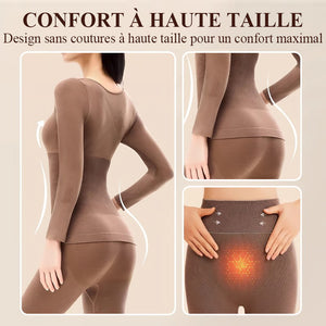 Ensemble de sous-vêtements thermiques pour femmes