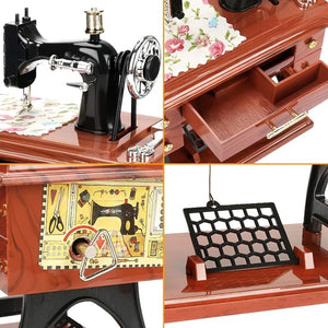 Boîte à musique au design de machine à coudre vintage🎶
