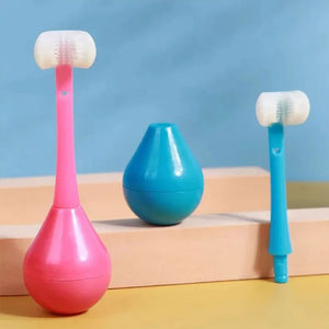 Brosse à dents 3D à trois faces pour enfants