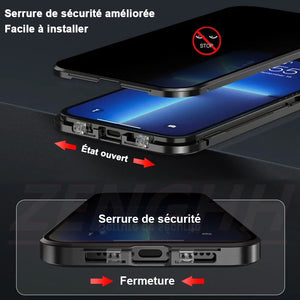 Coque de protection de confidentialité magnétique pour iPhone