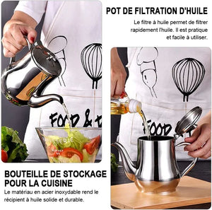 Pot de filtre à huile en acier inoxydable