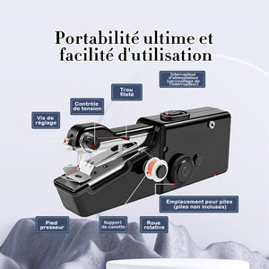 Mini machine à coudre électrique portative