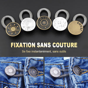 🏆Bouton d'extension de taille en métal à ressort pour jeans🔩👖