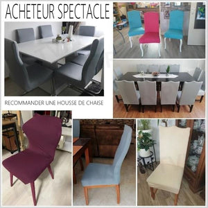 Housse de chaise élastique de couleur unie